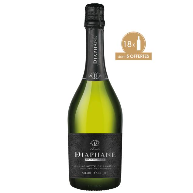 LOT 18 BOUTEILLES DE DIAPHANE GRANDE CUVÉE dont 5 Offertes