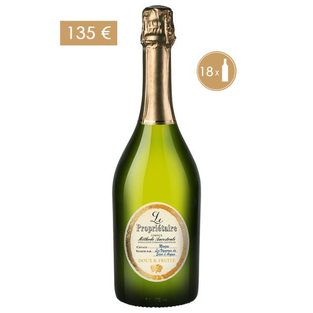 Lot de 18 bouteilles pour 135€ -LE PROPRIÉTAIRE - AOC BLANQUETTE DE LIMOUX - MÉTHODE ANCESTRALE DOUX
