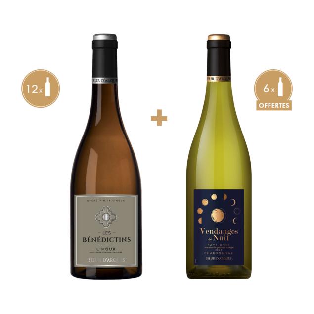 LOT DEGUSTATION "CHARDONNAY": 12 bouteilles + 6 OFFERTES