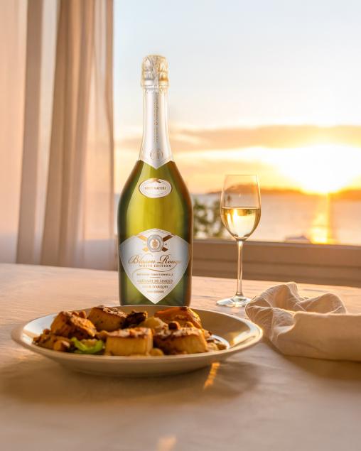 Saint-Jacques snackes, pure de cleris, poire et noisettes
